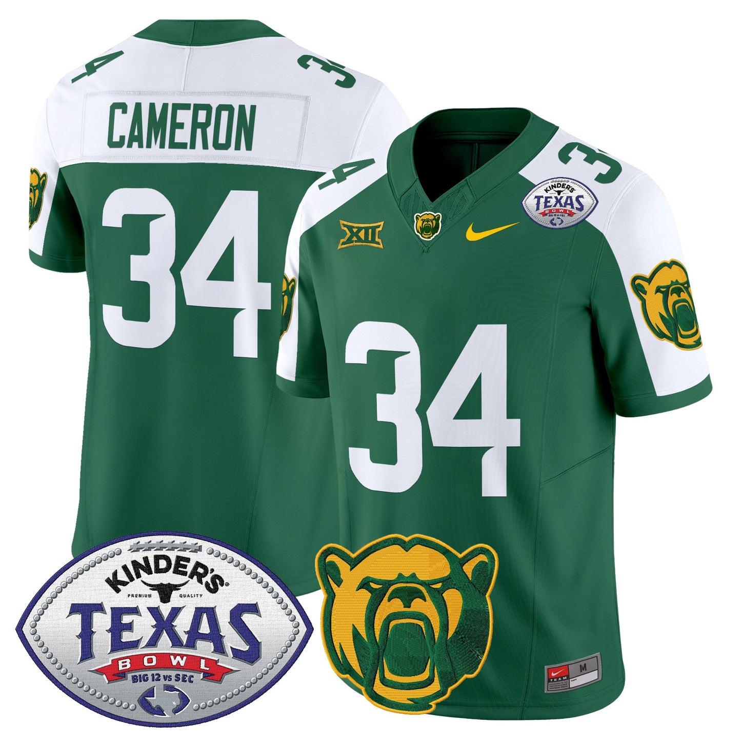 Baylor Bears 2024 Texas Bowl Vapor Limited Jersey - All Stitched