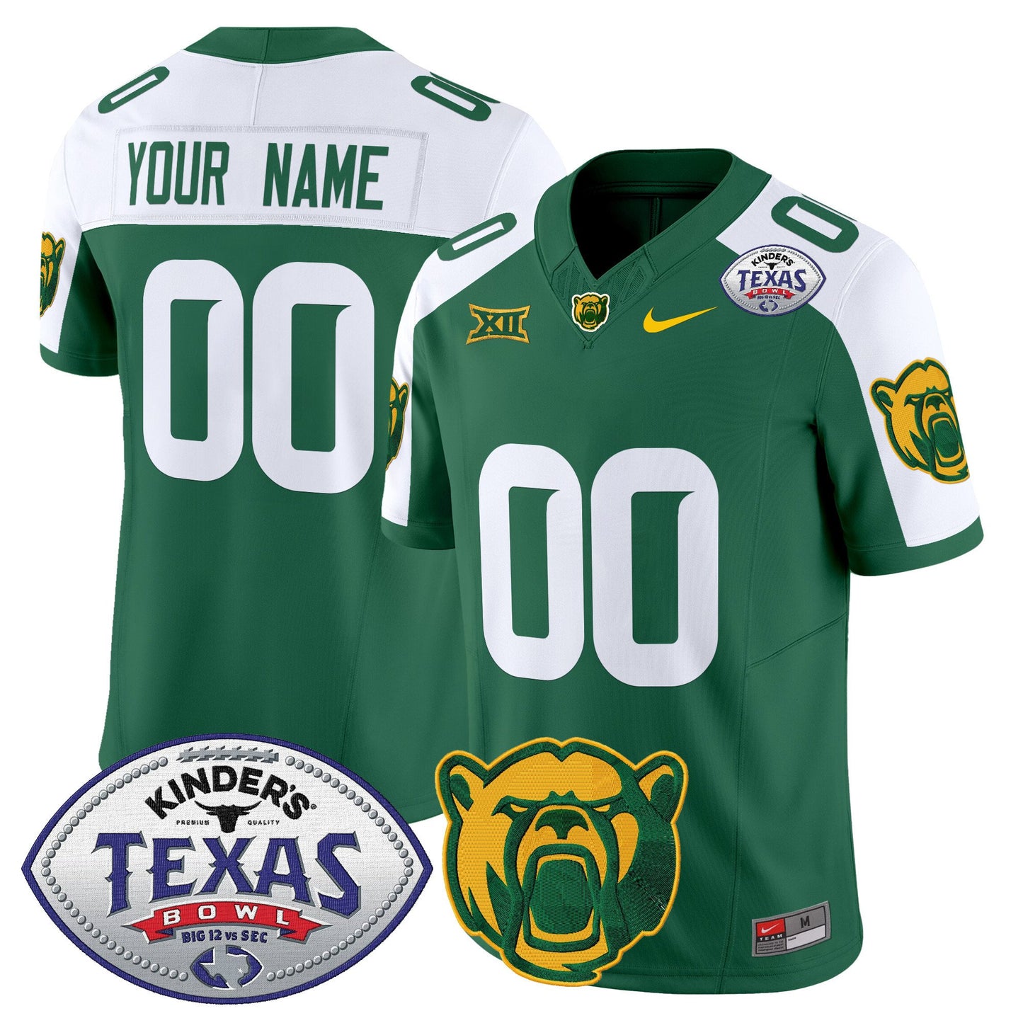 Baylor Bears 2024 Texas Bowl Vapor Limited Custom Jersey - All Stitched