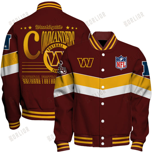 Washington Commanders Football Team 2024 - 25 Unstoppable Unisex Varsity Jacket