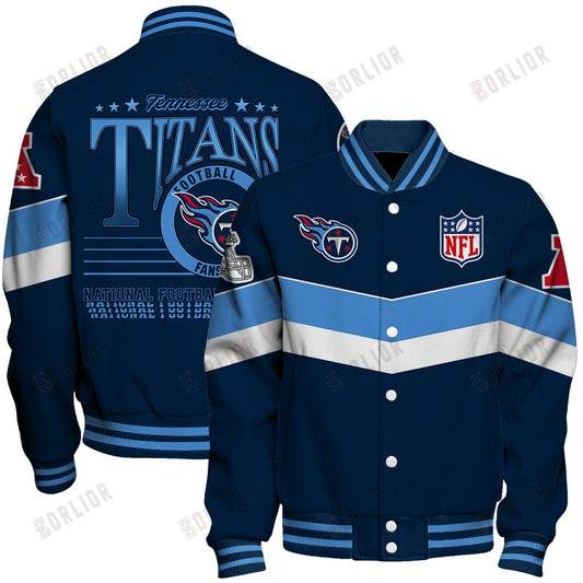 Tennessee Titans Football Team 2024 - 25 Unstoppable Unisex Varsity Jacket
