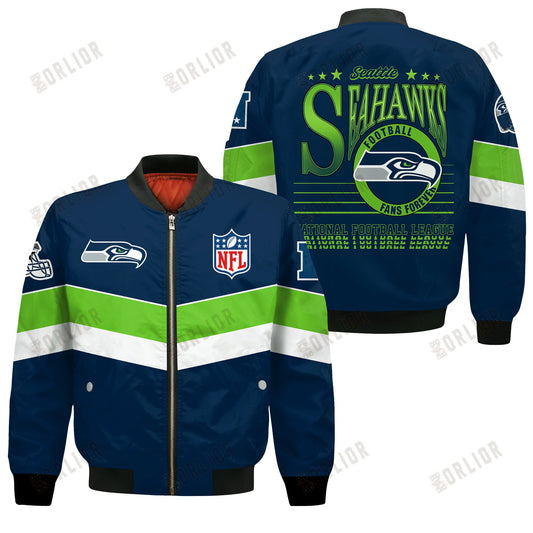 Seattle Seahawks Football Team 2024 - 25 Unstoppable Bomber Jacket