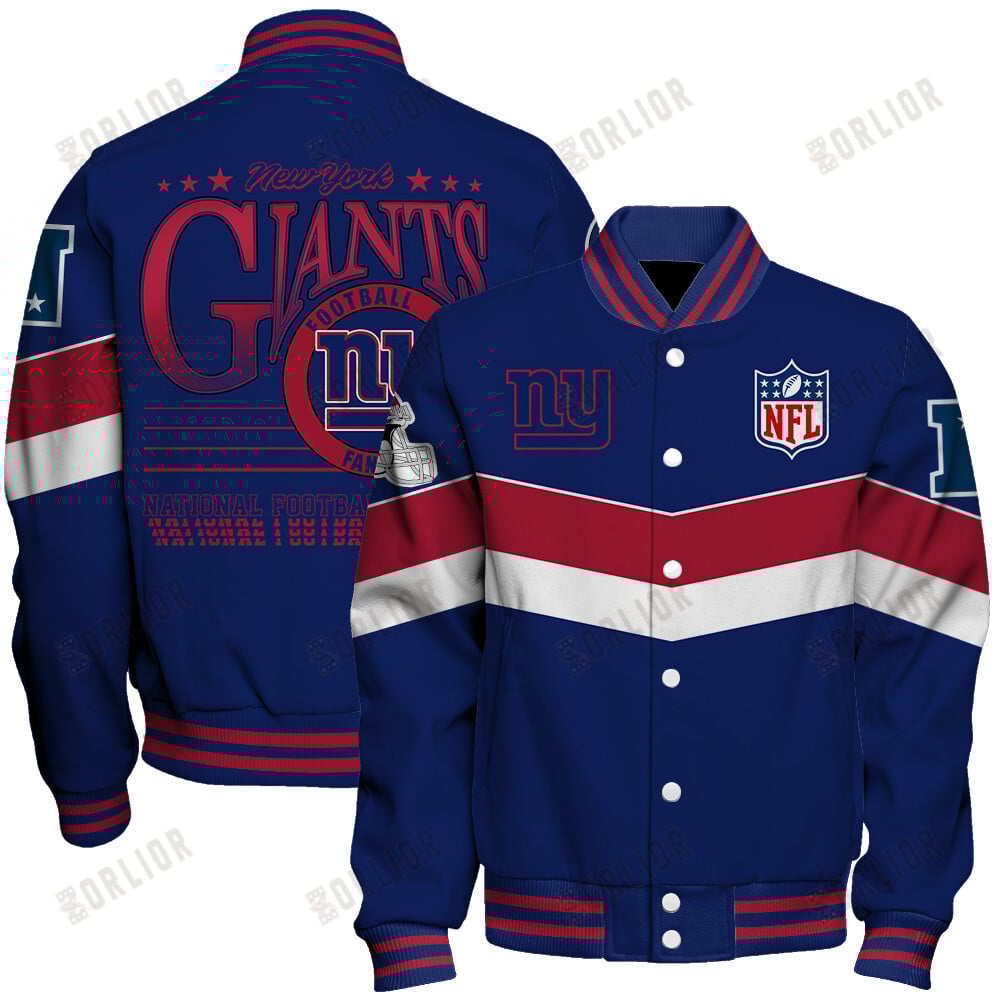 New York Giants Football Team 2024 - 25 Unstoppable Unisex Varsity Jacket