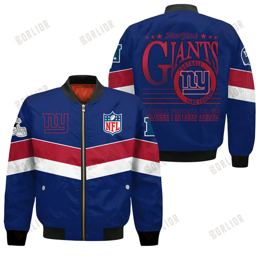 New York Giants Football Team 2024 - 25 Unstoppable Bomber Jacket