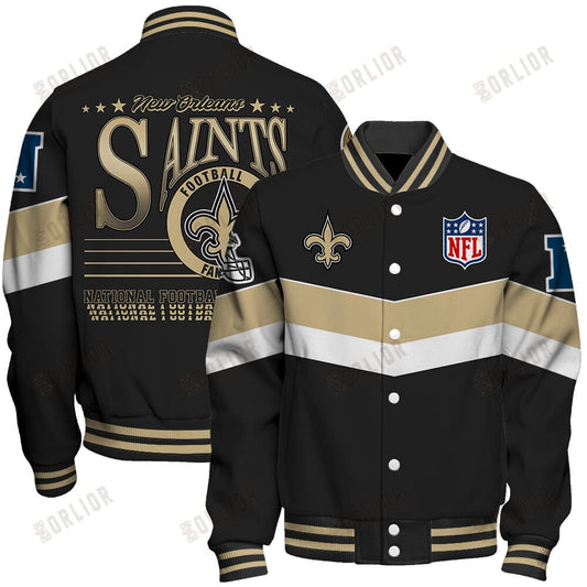 New Orleans Saints Football Team 2024 - 25 Unstoppable Unisex Varsity Jacket