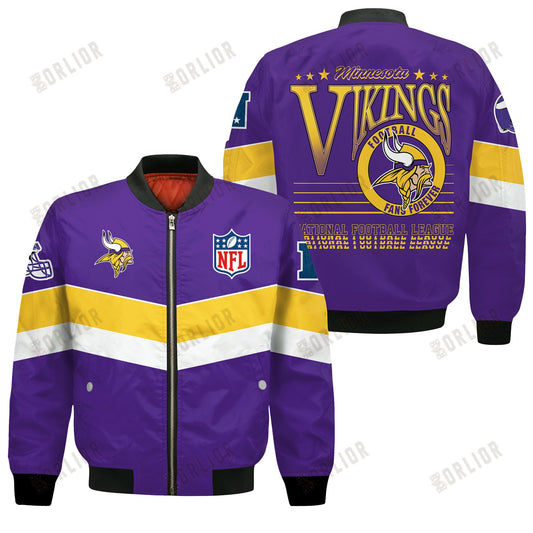 Minnesota Vikings Football Team 2024 - 25 Unstoppable Bomber Jacket