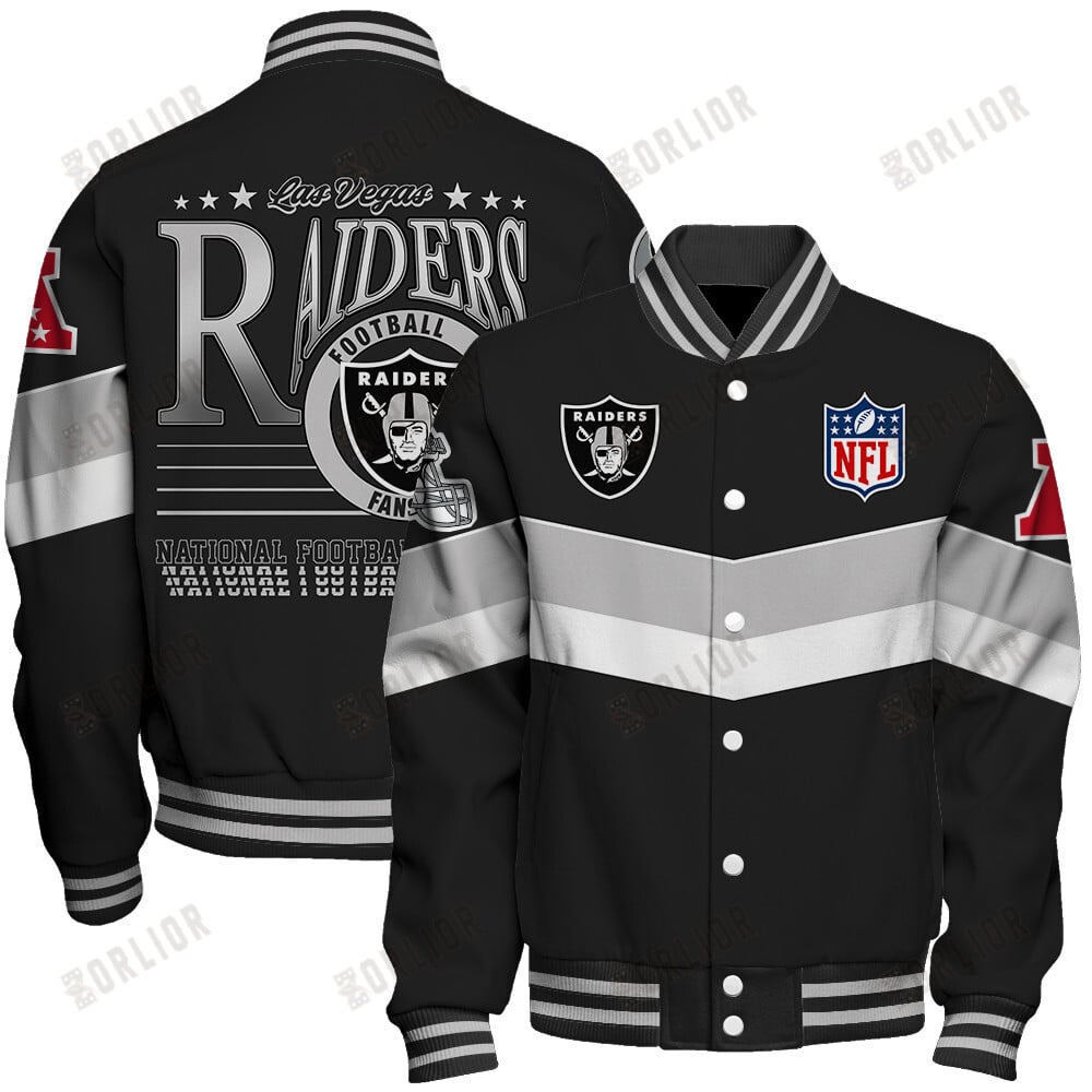 Las Vegas Raiders Football Team 2024 - 25 Unstoppable Unisex Varsity Jacket