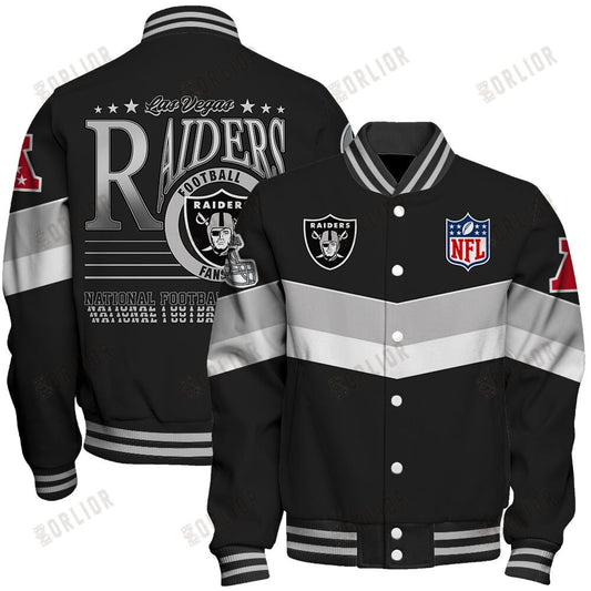 Las Vegas Raiders Football Team 2024 - 25 Unstoppable Unisex Varsity Jacket