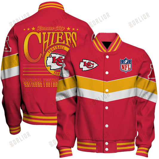 Kansas City Chiefs Football Team 2024 - 25 Unstoppable Unisex Varsity Jacket