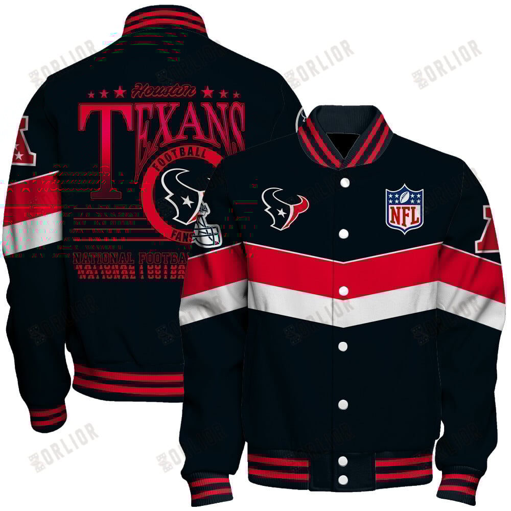 Houston Texans Football Team 2024 - 25 Unstoppable Unisex Varsity Jacket
