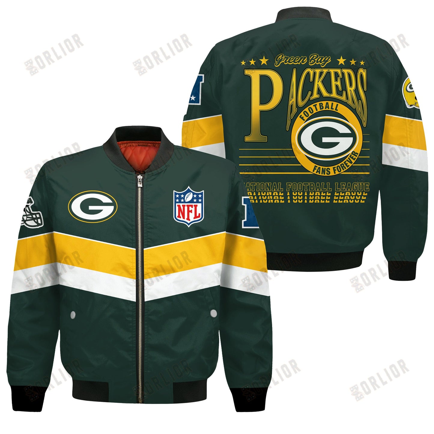 Green Bay Packers Football Team 2024 - 25 Unstoppable Bomber Jacket