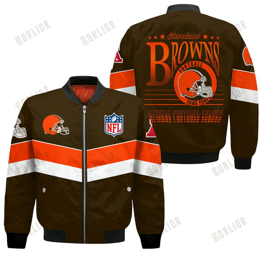 Cleveland Browns Football Team 2024 - 25 Unstoppable Bomber Jacket