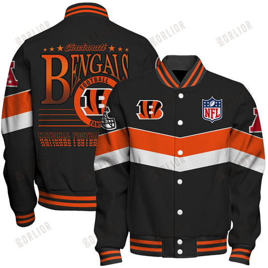 Cincinnati Bengals Football Team 2024 - 25 Unstoppable Unisex Varsity Jacket