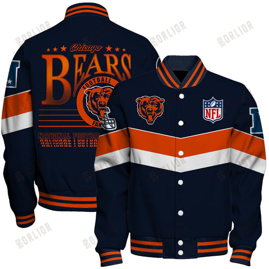 Chicago Bears Football Team 2024 - 25 Unstoppable Unisex Varsity Jacket