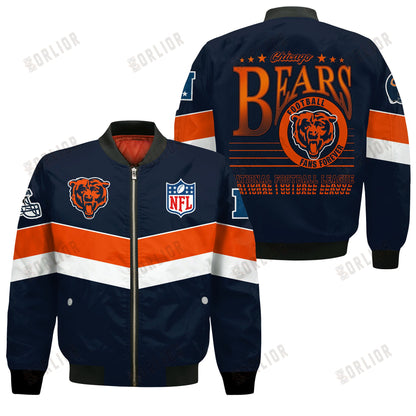 Chicago Bears Football Team 2024 - 25 Unstoppable Bomber Jacket