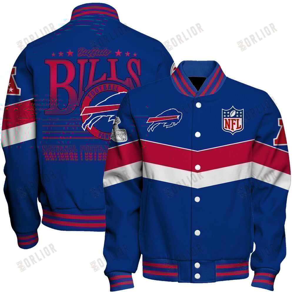 Buffalo Bills Football Team 2024 - 25 Unstoppable Unisex Varsity Jacket