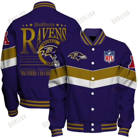 Baltimore Ravens Football Team 2024 - 25 Unstoppable Unisex Varsity Jacket