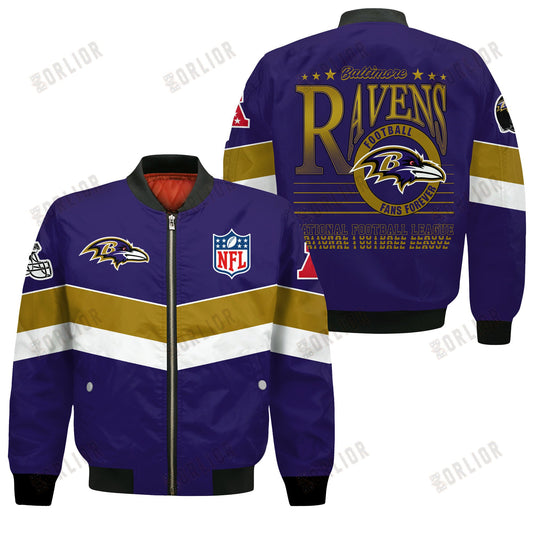 Baltimore Ravens Football Team 2024 - 25 Unstoppable Bomber Jacket
