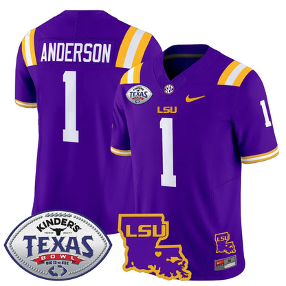 LSU Tigers 2024 Texas Bowl Patch Vapor Limited Jersey - All Stitched