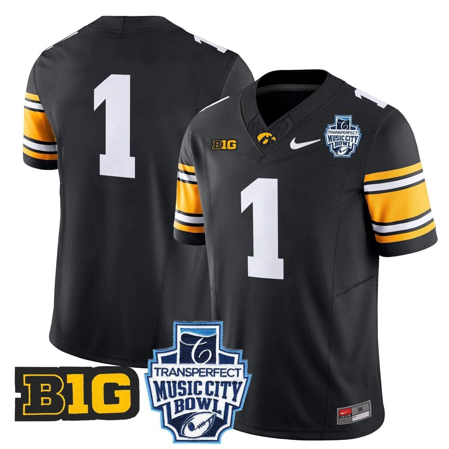 Iowa Hawkeyes 2024 Music City Bowl Vapor Limited Jersey - All Stitched