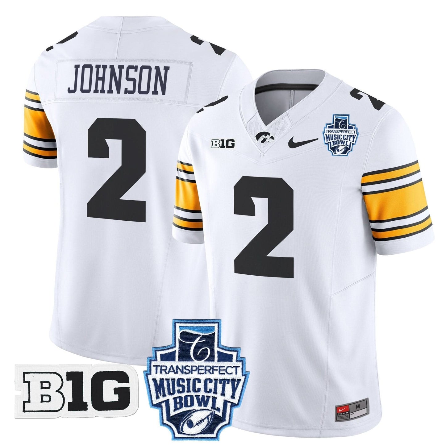 Iowa Hawkeyes 2024 Music City Bowl Vapor Limited Jersey - All Stitched