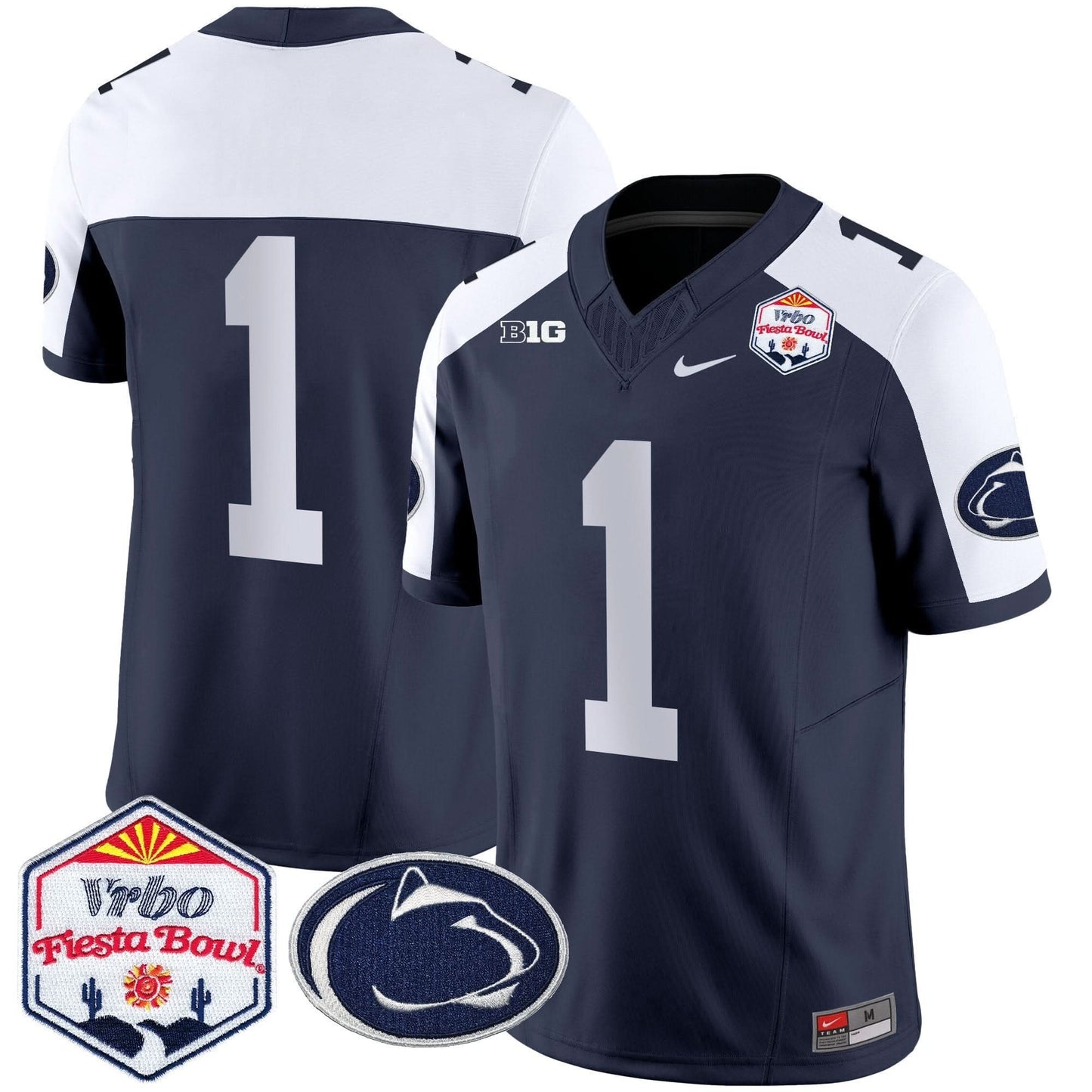 Penn State Nittany Lions 2024 The Fiesta Bowl Patch Vapor Limited Jersey - All Stitched