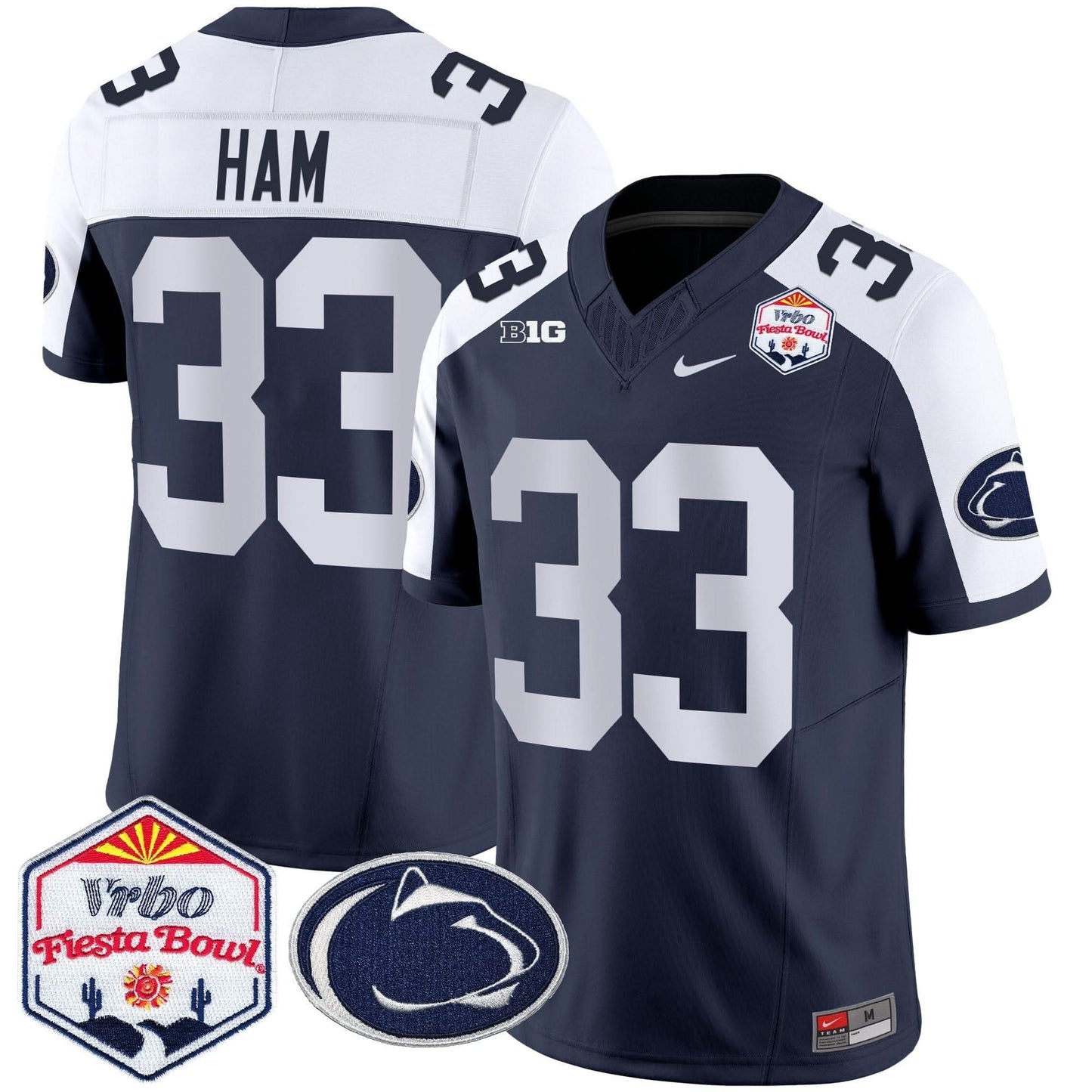 Penn State Nittany Lions 2024 The Fiesta Bowl Patch Vapor Limited Jersey - All Stitched