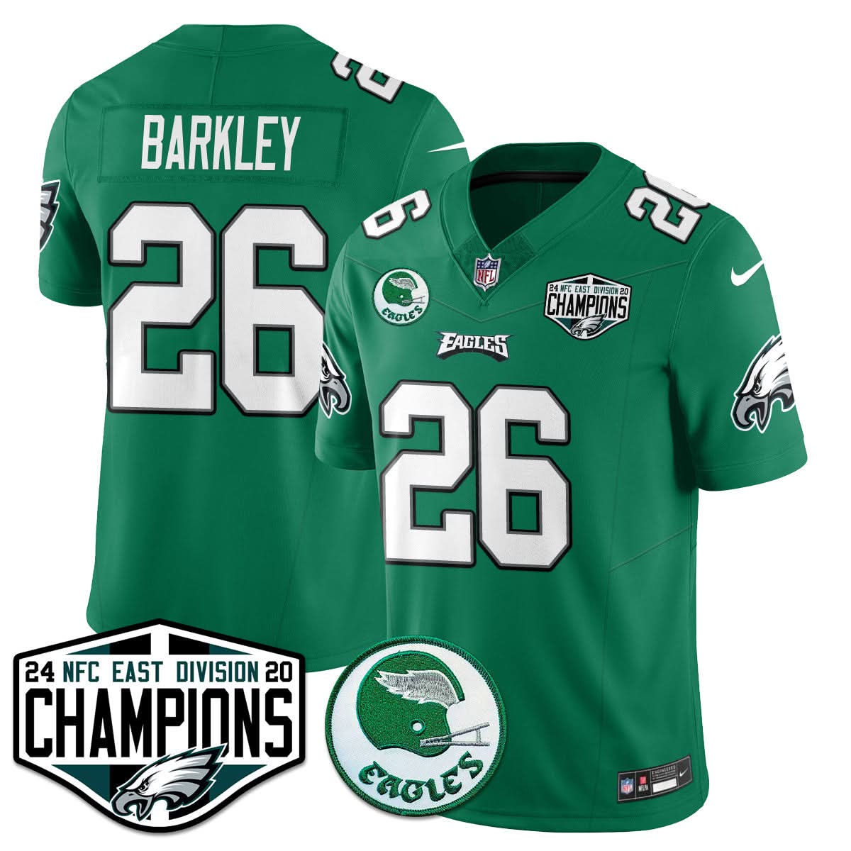 Philadelphia Ealges 2024 NFC East Division Champions Jersey - All Stitched