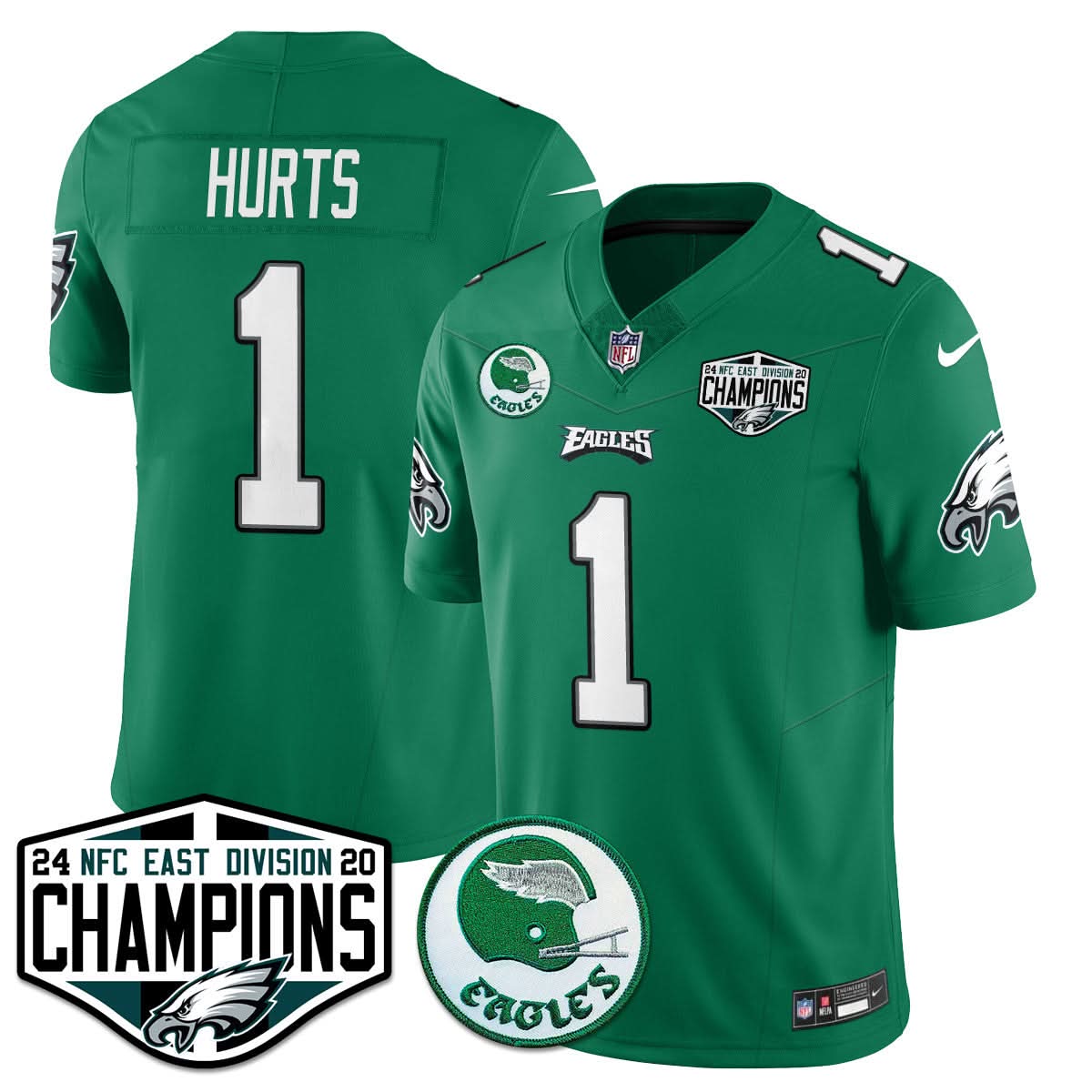 Philadelphia Ealges 2024 NFC East Division Champions Jersey - All Stitched