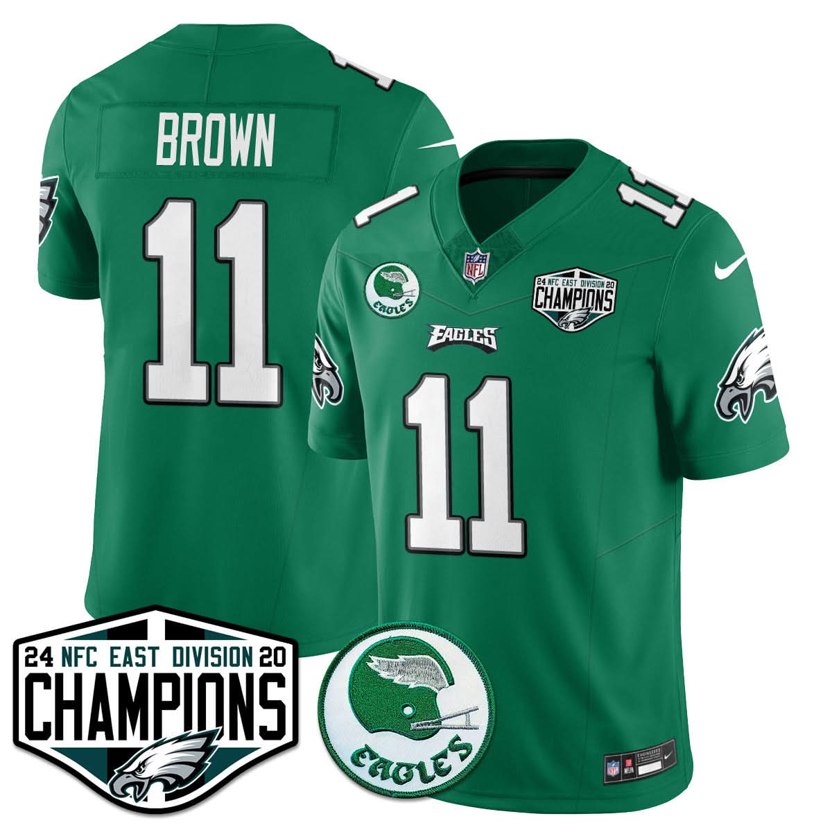 Philadelphia Ealges 2024 NFC East Division Champions Jersey - All Stitched