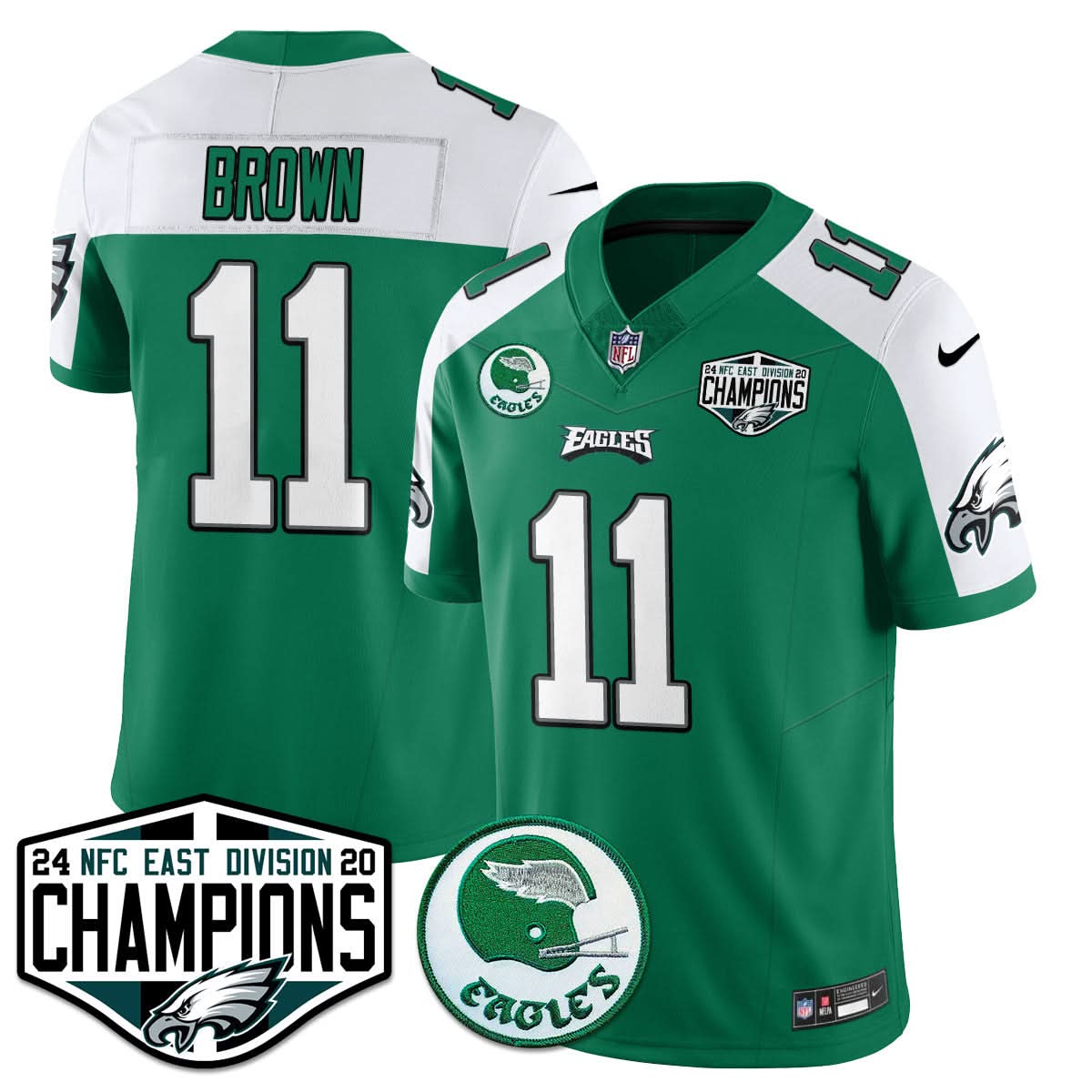 Philadelphia Ealges 2024 NFC East Division Champions Jersey - All Stitched
