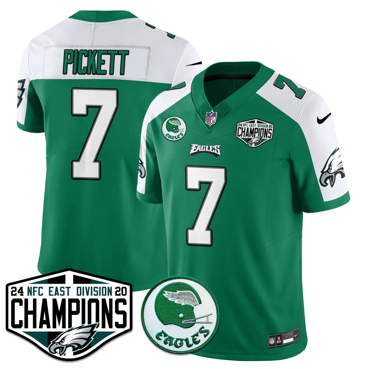 Philadelphia Ealges 2024 NFC East Division Champions Jersey - All Stitched