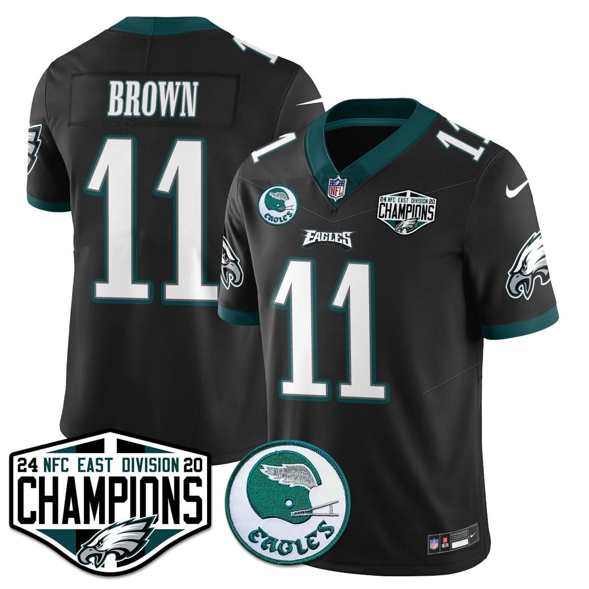Philadelphia Ealges 2024 NFC East Division Champions Jersey - All Stitched