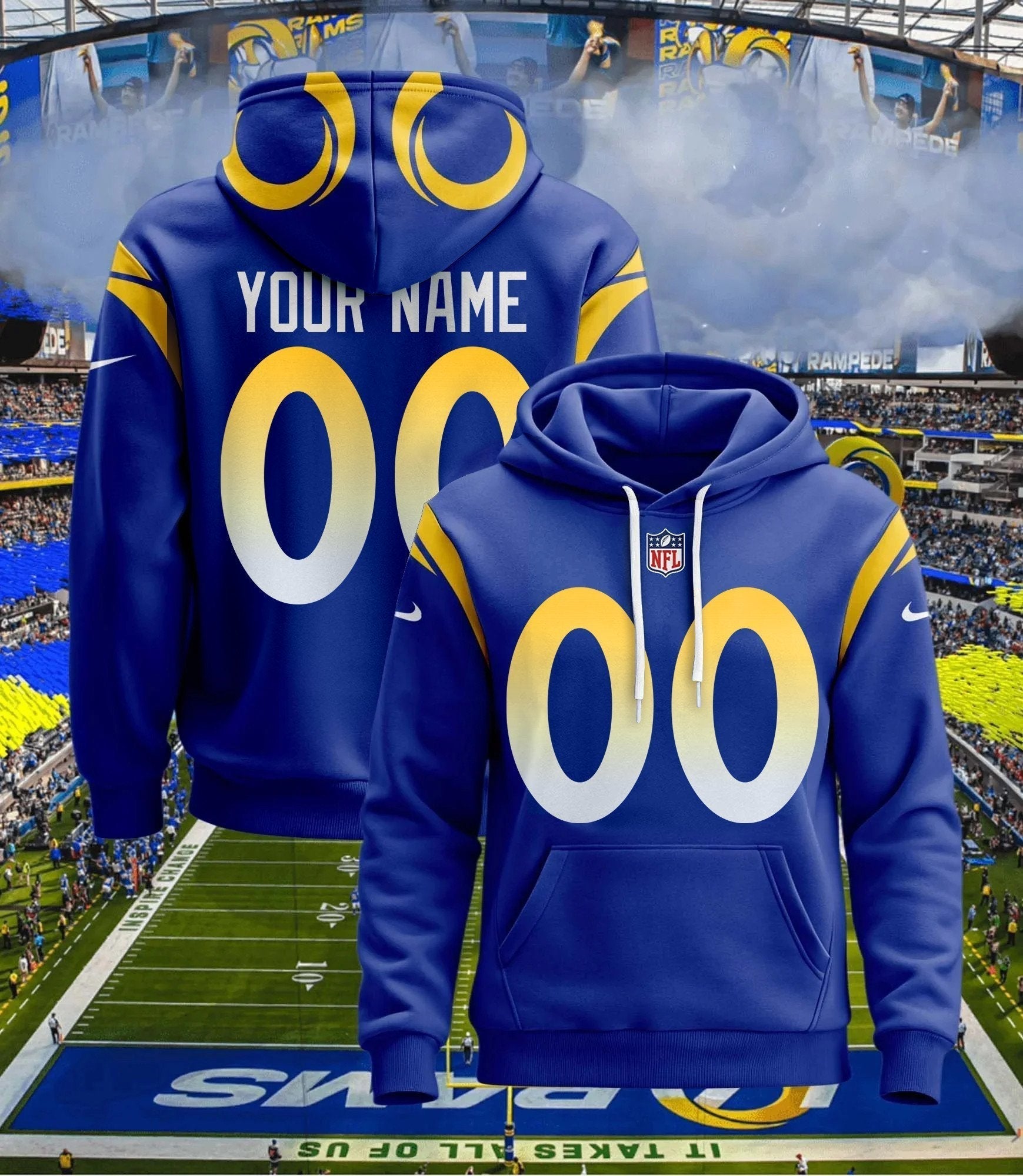 Los Angeles Rams Pullover Custom Hoodie