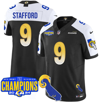 Los Angeles Rams 2024 NFC West Division Champions Jersey - All Stitched