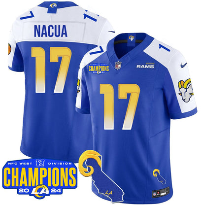 Los Angeles Rams 2024 NFC West Division Champions Jersey - All Stitched