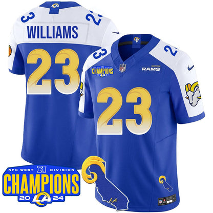 Los Angeles Rams 2024 NFC West Division Champions Jersey - All Stitched