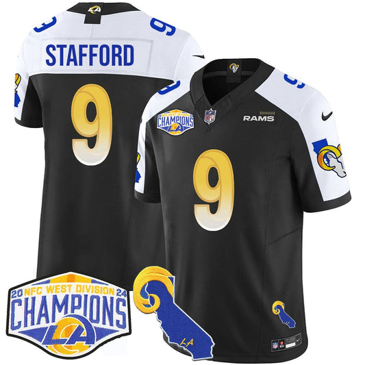 Los Angeles Rams 2024 NFC West Division Champions Jersey N1 - All Stitched
