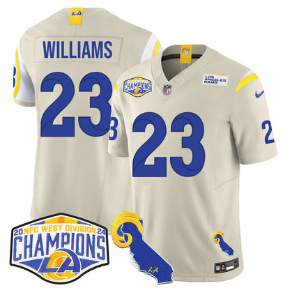 Los Angeles Rams 2024 NFC West Division Champions Jersey N1 - All Stitched