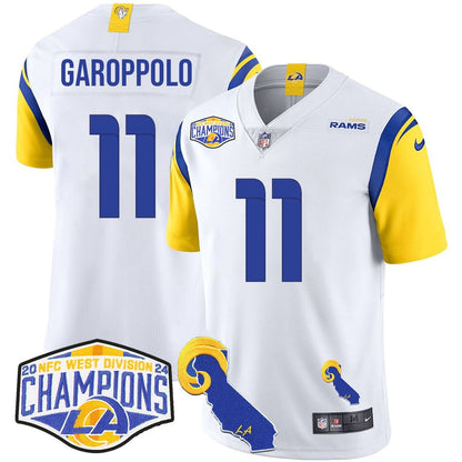 Los Angeles Rams 2024 NFC West Division Champions Jersey N1 - All Stitched