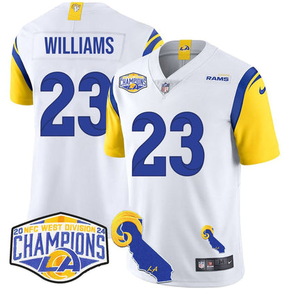 Los Angeles Rams 2024 NFC West Division Champions Jersey N1 - All Stitched