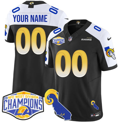 Custom Gender/Name Los Angeles Rams 2024 NFC West Division Champions Jersey N1 - All Stitched