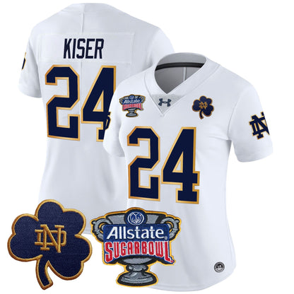 Women's Notre Dame Fighting Irish 2024 Sugar Bowl Patch Vapor Limited Jersey - All Stitched