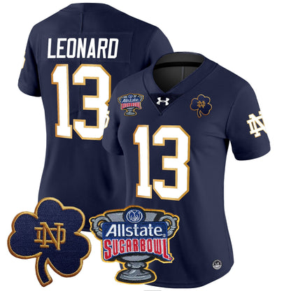 Women's Notre Dame Fighting Irish 2024 Sugar Bowl Patch Vapor Limited Jersey - All Stitched