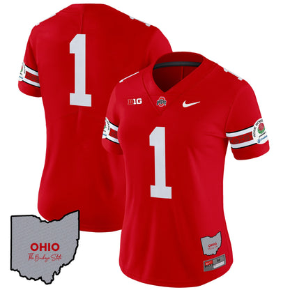 Women's Ohio State Buckeyes Rose Bowl Vapor Limited Jersey V3 - Stitched