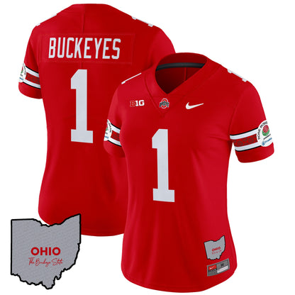 Women's Ohio State Buckeyes Rose Bowl Vapor Limited Jersey V3 - Stitched