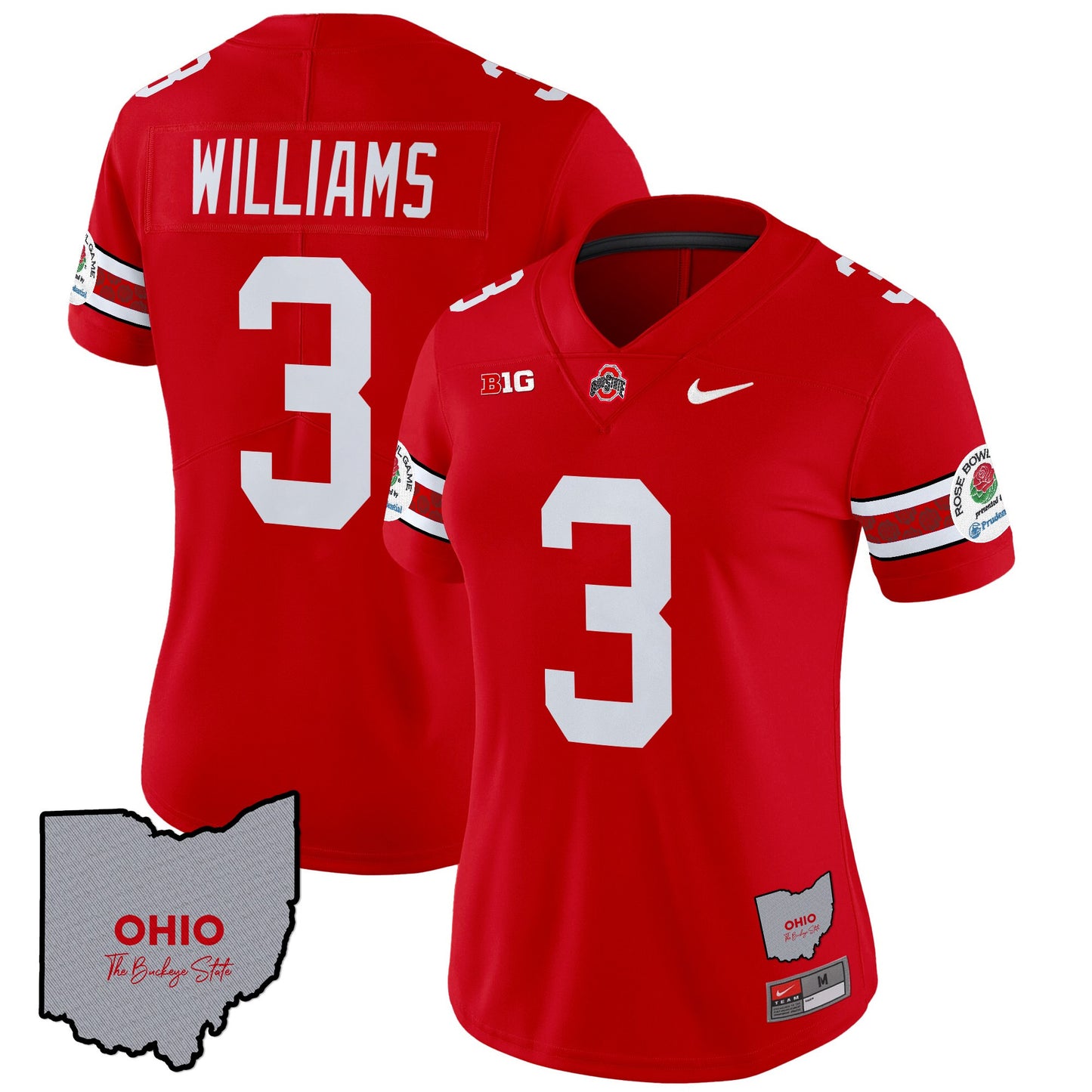 Women's Ohio State Buckeyes Rose Bowl Vapor Limited Jersey V3 - Stitched