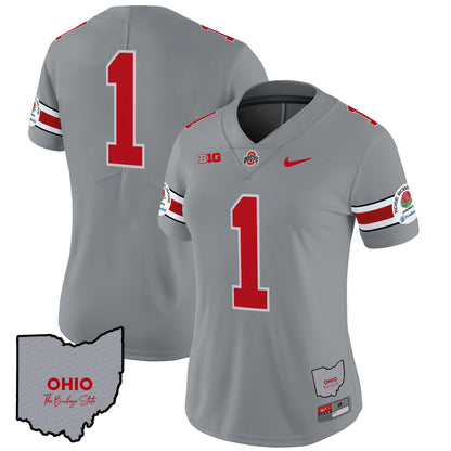 Women's Ohio State Buckeyes Rose Bowl Vapor Limited Jersey V3 - Stitched