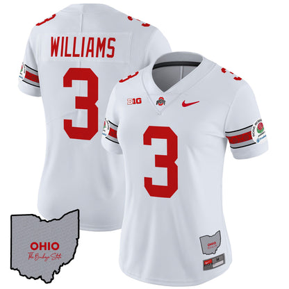 Women's Ohio State Buckeyes Rose Bowl Vapor Limited Jersey V3 - Stitched