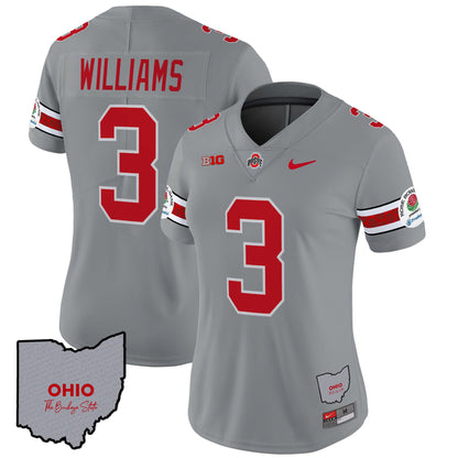 Women's Ohio State Buckeyes Rose Bowl Vapor Limited Jersey V3 - Stitched