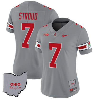 Women's Ohio State Buckeyes Rose Bowl Vapor Limited Jersey V3 - Stitched